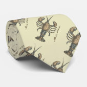 Hummer-Illustration Antique Maine Seafood Krawatte (Gerollt)