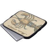 Hummer-Illustration Antique Maine Seafood Laptopschutzhülle (Vorne Knopf)