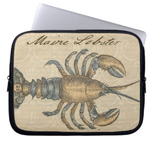 Hummer-Illustration Antique Maine Seafood Laptopschutzhülle