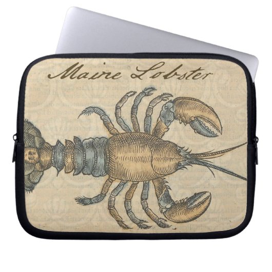 Hummer-Illustration Antique Maine Seafood Laptopschutzhülle (Vorderseite)
