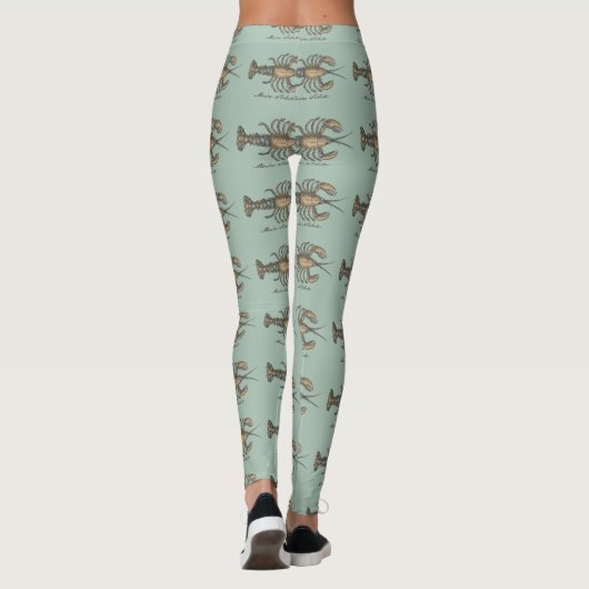 Hummer-Illustration Antique Maine Seafood Leggings (Rückseite)