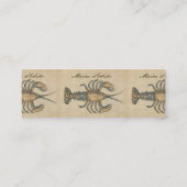 Hummer-Illustration Antique Maine Seafood Mini Visitenkarte (Rückseite)