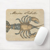 Hummer-Illustration Antique Maine Seafood Mousepad (Mit Mouse)