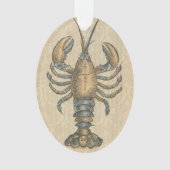 Hummer-Illustration Antique Maine Seafood Ornament (Vorderseite)