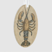 Hummer-Illustration Antique Maine Seafood Ornament (Vorderseite)
