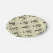 Hummer-Illustration Antique Maine Seafood Pappteller (Schrägansicht)
