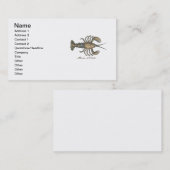 Hummer-Illustration Antique Maine Seafood Visitenkarte (Vorne/Hinten)