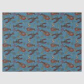Hummer im Meeresmuster Illustriert Seidenpapier (Vorderseite)