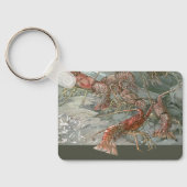 Hummer im Ozean, Vintager Jugendstil Schlüsselanhänger (Rückseite)