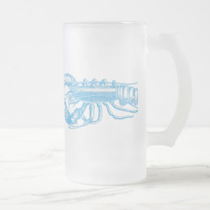 Hummer in Babyblau Mattglas Bierglas