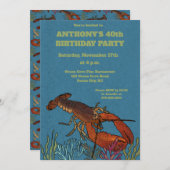 Hummer in Sea Custom Birthday Party Einladung (Vorne/Hinten)