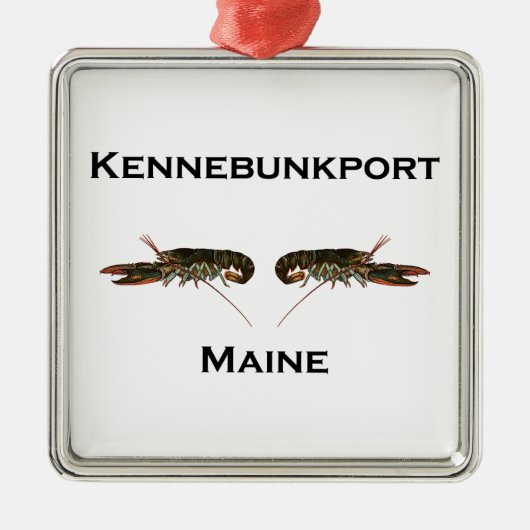 Hummer Kennebunkport Maine Silbernes Ornament (Vorne)