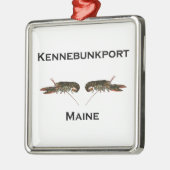 Hummer Kennebunkport Maine Silbernes Ornament (Links)