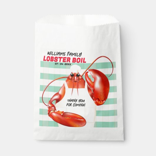 Hummer-Koch Seafood-Veranstaltung Geschenktütchen (Vorderseite)