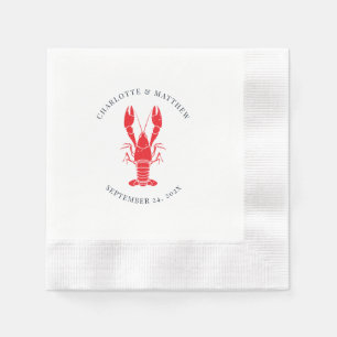Hummer-Koch-Strandhochzeit-Papier Serviette