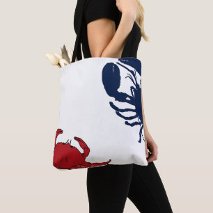 Hummer-Krebs-großes Design Rot-Weiß-Blau-Tasche Tasche