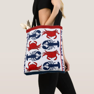 Hummer Krebs Rot Weiß Blau Stoff-Tasche Tasche