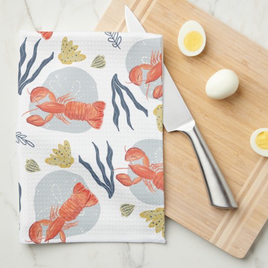 Hummer-Krustentiere SandDollars Geschirrtuch (Viertel Falte)