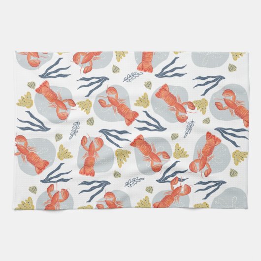 Hummer-Krustentiere SandDollars Geschirrtuch (Horizontal)