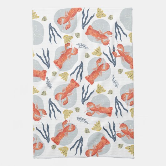 Hummer-Krustentiere SandDollars Geschirrtuch (Vertikal)