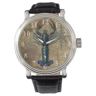 Hummer Languste Meeresfrüchte Armbanduhr