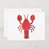 Hummer Languste Postkarte (Vorne/Hinten)