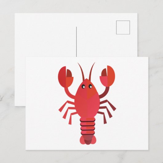 Hummer Languste Postkarte (Vorne/Hinten)