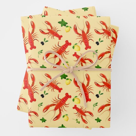 Hummer Lemons Olebt farbenfroh Geschenkpapier Set (Beispiel)