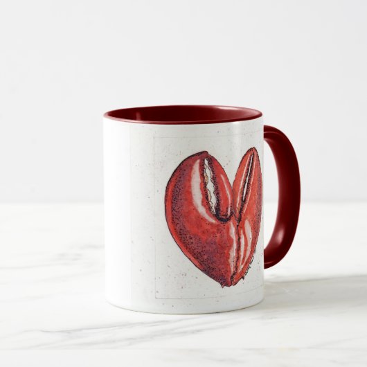 Hummer-Liebe-Tasse Tasse (VorderseiteRechts)