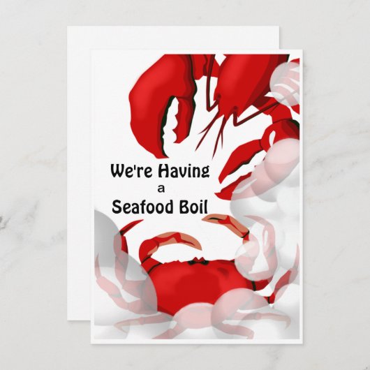Hummer-Meeresfrüchte-Kräuterfest Einladung (Vorne/Hinten)