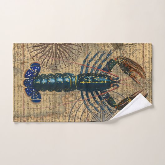 Hummer-Meeresfrüchte Maine Classic Ocean Badhandtuch Set (Handtuch)