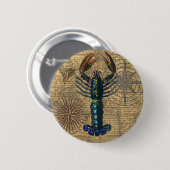 Hummer-Meeresfrüchte Maine Classic Ocean Button (Vorne & Hinten)
