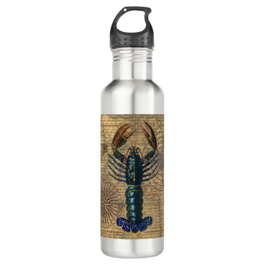 Hummer-Meeresfrüchte Maine Classic Ocean Edelstahlflasche (Vorderseite)