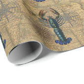 Hummer-Meeresfrüchte Maine Classic Ocean Geschenkpapier (Rolleneckpunkt)