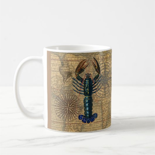 Hummer-Meeresfrüchte Maine Classic Ocean Kaffeetasse (Links)