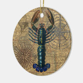 Hummer-Meeresfrüchte Maine Classic Ocean Keramik Ornament (Links)