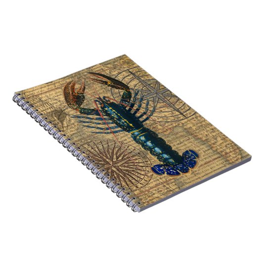 Hummer-Meeresfrüchte Maine Classic Ocean Notizblock (Rechte Seite)