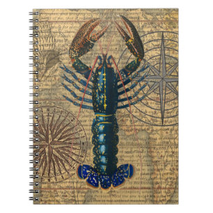 Hummer-Meeresfrüchte Maine Classic Ocean Notizblock