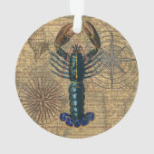 Hummer-Meeresfrüchte Maine Classic Ocean Ornament (Rückseite)