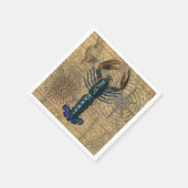 Hummer-Meeresfrüchte Maine Classic Ocean Serviette (Ecke)