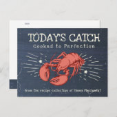 Hummer Meeresfrüchte Salat Kochhalter Rezeptur Kar Postkarte (Vorne/Hinten)