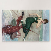 Hummer mit Banjo Serenading Beach Girl Puzzle (Horizontal)