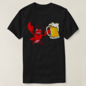 Hummer mit Bier Alkoholisches Bier Schaumbier sein T-Shirt (Design vorne)