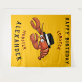 Hummer Mobster 🦞 weiträumiger Mit Augen Niedliche Wandteppich (Vorderseite (Horizontal))