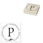 Hummer Monogramm-Rücksendeadresse Gummistempel (Stempel)