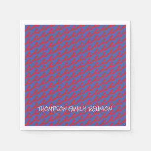 Hummer Muster Familie Wiedersehen Name Coastal Fun Serviette