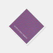 Hummer Muster Familie Wiedersehen Name Coastal Fun Serviette (Ecke)