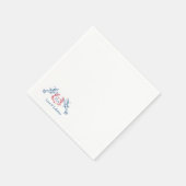 Hummer Nautical Monogram Script Hochzeit der Marin Serviette (Ecke)