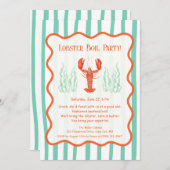 Hummer-Party Einladung - Summer Seafood Boil (Vorne/Hinten)