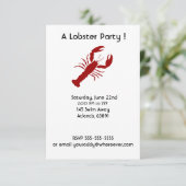 Hummer-Party Einladungen (Stehend Vorderseite)